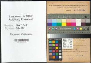 Entnazifizierung Katharina Thomas , geb. 04.02.1890 ()