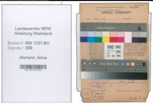 Entnazifizierung Anna Ahmann , geb. 07.07.1882 ()