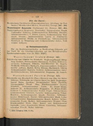 a) Reichswasserstraßen