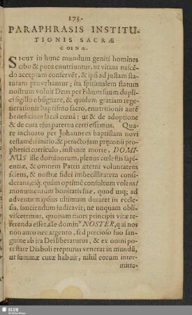 Paraphrasis Institutionis Sacrae Coenae