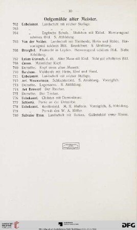 Oelgemälde alter Meister (Nr. 762-780)