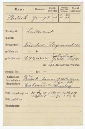 Bubeck, Heinrich