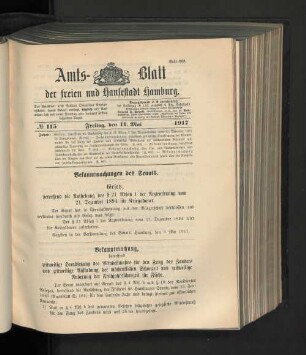 No. 115, 11. Mai 1917