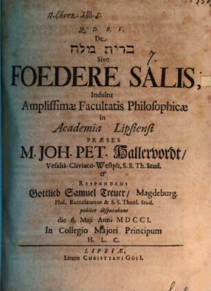 De berît melaḥ sive foedere salis