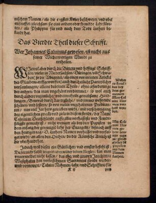 Das Vierdte Theil dieser Schrifft.
