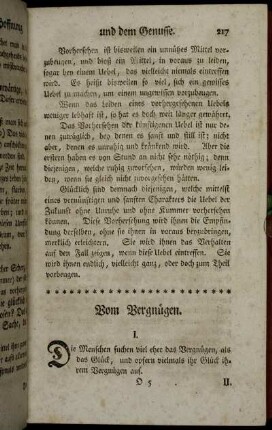 Vom Vergnügen.