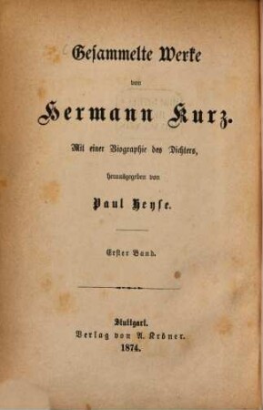 Gesammelte Werke, 1. Gedichte