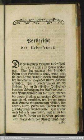 Vorbericht des Uebersetzers