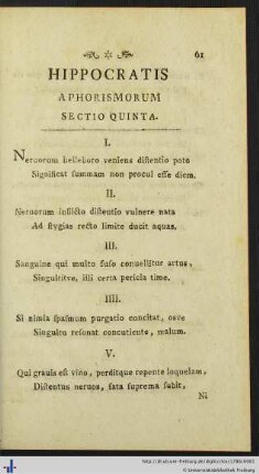 Sectio Quinta.