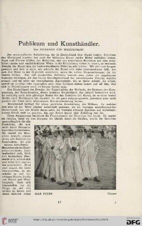 Publikum und Kunsthändler