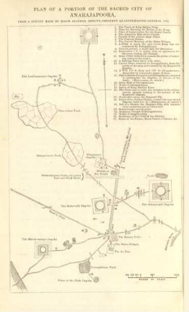 Plan of a portion of the sacred city of Anarajapoora ...