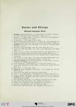 Römisch-deutsches Reich (Nr. 1-174)