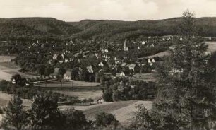 Bad Suderode : Gesamtansicht gegen Harzrand vom Bückeberg, von Norden