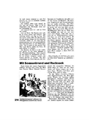 Mit Sonnenbrand und Rucksack