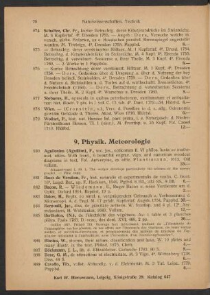 9. Physik. Meteorologie