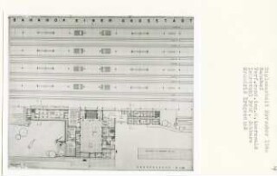 Bahnhof (Diplomarbeit bei Kurt Dübbers): Grundriss Erdgeschoss 1:200