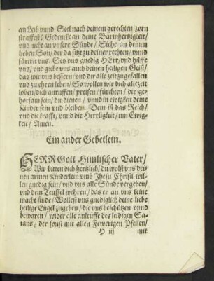 Ein ander Gebetlein.
