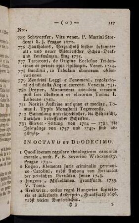 117-204, In Octavo et Duodecimo.