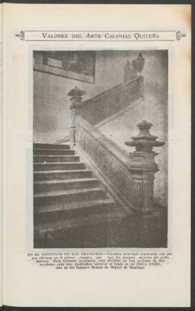 Valores del arte colonial quiteño - En el Convento de San Francisco