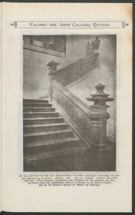 Valores del arte colonial quiteño - En el Convento de San Francisco