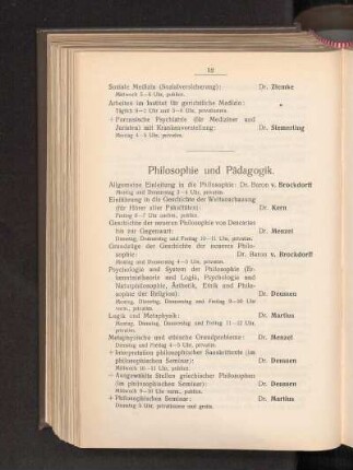 Philosophie und Pädagogik.