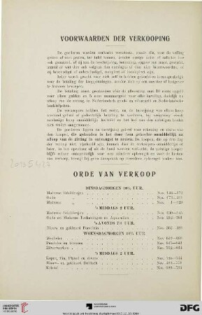 Orde van Verkoop