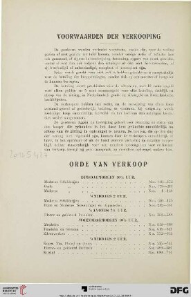 Orde van Verkoop