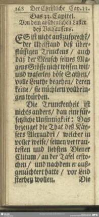 Das 33. Capitel. Von dem abscheulichen Laster deß Vollsauffens