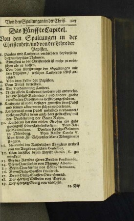 Das Fünffte Capitel. Von den Spaltungen in der ...