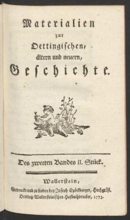 Des zweeten Bandes II. Stück