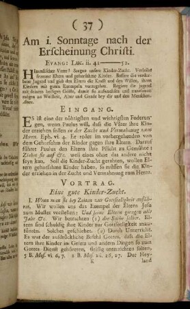 Am i. Sonntage nach der Erscheinung Christi. - Am iv. Sonntage nach der Erscheinung Christi.