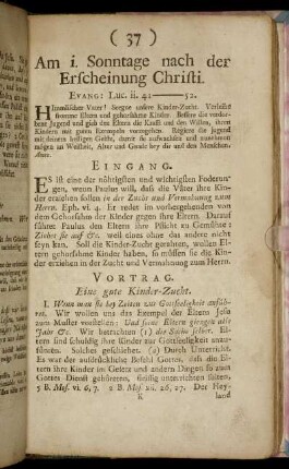 Am i. Sonntage nach der Erscheinung Christi. - Am iv. Sonntage nach der Erscheinung Christi.
