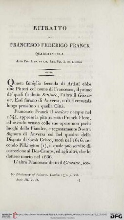 Ritratto di Francesco Federigo Franck