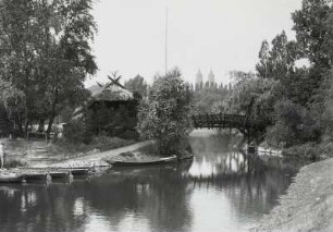 Magdeburg, Rotehorn-Park : Magdeburg. Rotehorn-Park. Adolf-Mittag-See (Erweiterung der Tauben Elbe 1908)