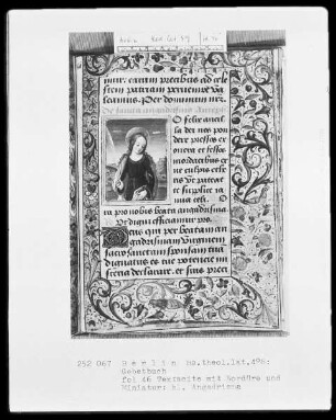 Gebetbuch — Die heilige Angadrisma, Folio 46recto
