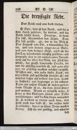 Die dreyssigste Rede