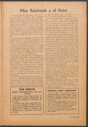 Max Reinhardt y el actor