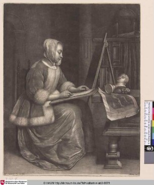 [Eine Junge Frau zeichnet; Young Woman Drawing]