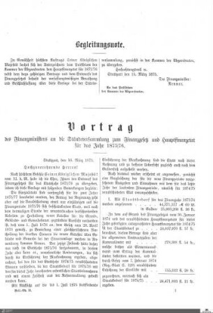 Hauptfinanzetat 1875-1876