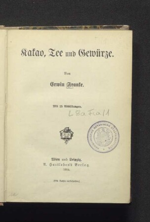 Kakao, Tee und Gewürze