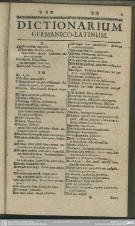 Dictionarium Germanico-Latinum