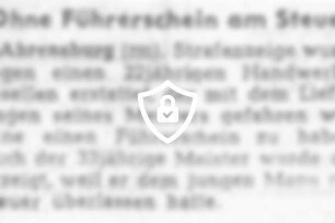Ohne Führerschein am Steuer