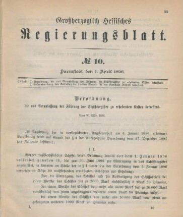 1. April-17. Juni = Nr. 10-20