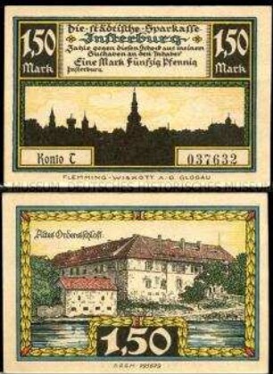Insterburg, Notgeldserie, 1,50 Mark