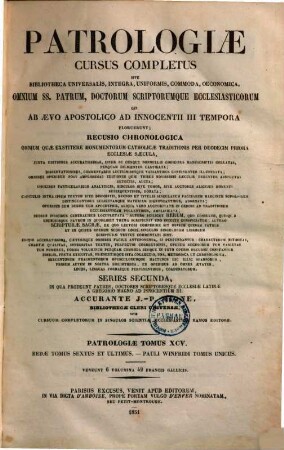 Venerabilis Bedae, Anglo-Saxonis presbyteri, opera omnia, 6