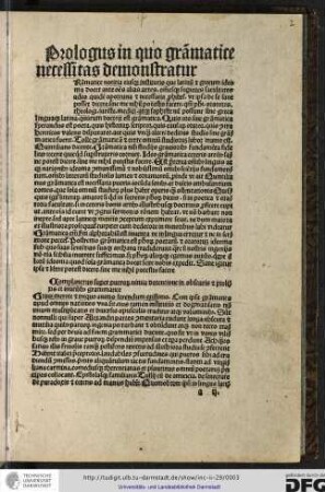 Prologus in quo grammatice necessitas demonstratur.