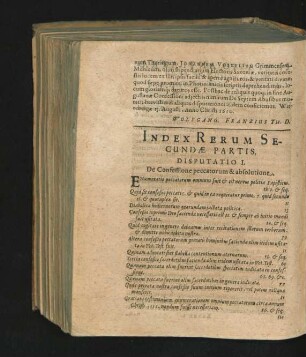 Index Rerum Secundae Partis