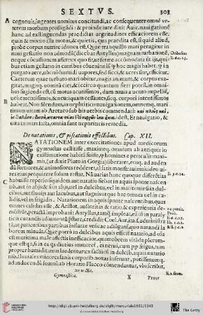 Cap. XII.: De natationis, & piscationis effectibus