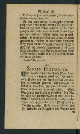 VIII. Simon Pistorius