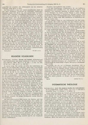861-862 [Rezension] Wittmann, Anneliese, Kosmas und Damian